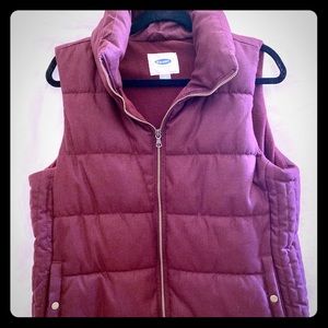 Plum colored vest